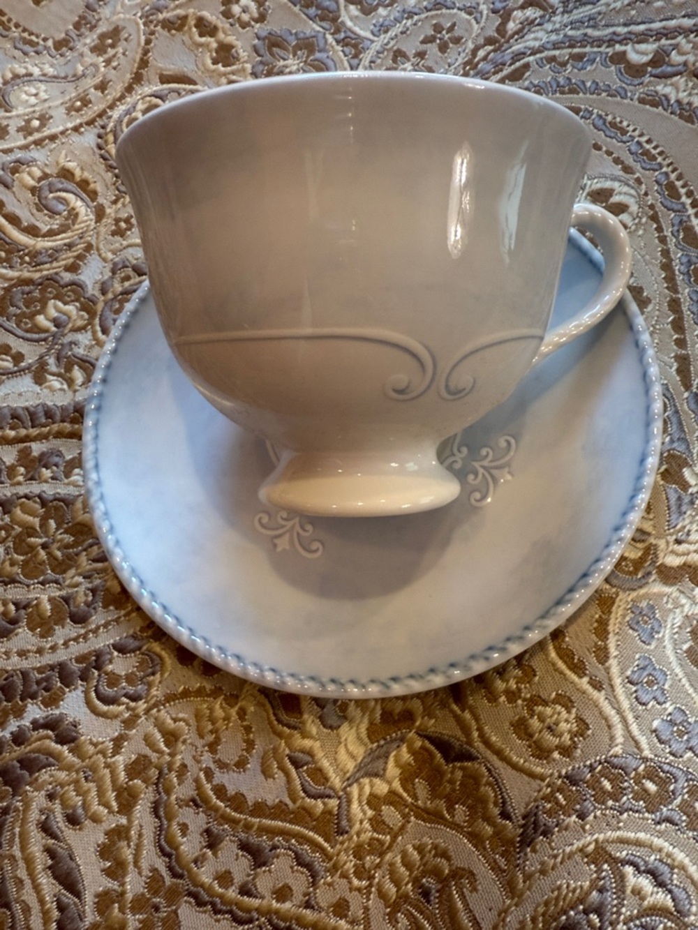 Lenox Swedish Lodge Collection teacup, and saucers set of 6 of each